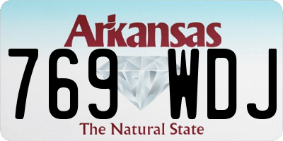 AR license plate 769WDJ