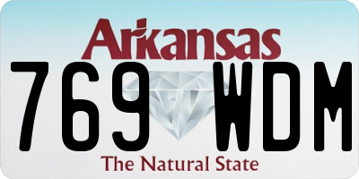 AR license plate 769WDM
