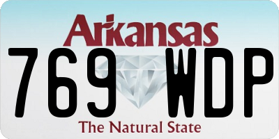 AR license plate 769WDP