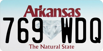 AR license plate 769WDQ