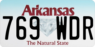 AR license plate 769WDR