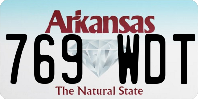AR license plate 769WDT