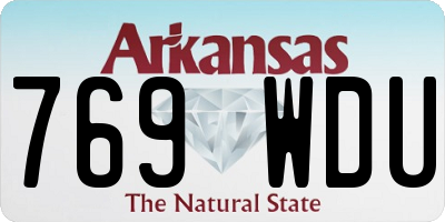 AR license plate 769WDU