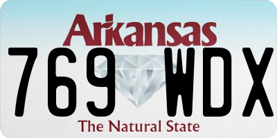 AR license plate 769WDX