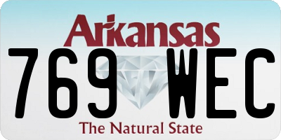 AR license plate 769WEC