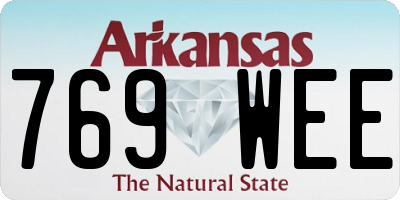AR license plate 769WEE