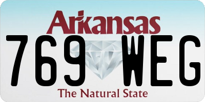 AR license plate 769WEG