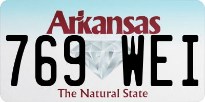 AR license plate 769WEI