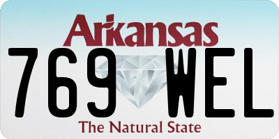 AR license plate 769WEL