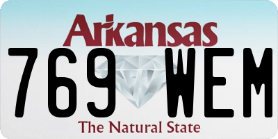 AR license plate 769WEM
