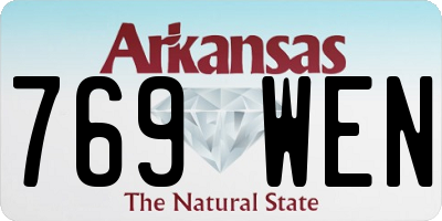 AR license plate 769WEN
