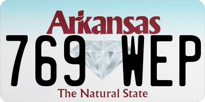 AR license plate 769WEP
