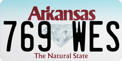 AR license plate 769WES