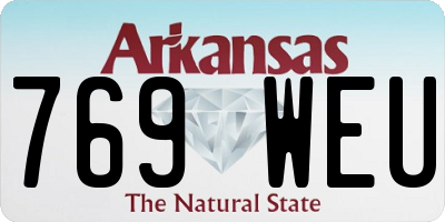 AR license plate 769WEU