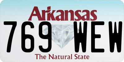 AR license plate 769WEW