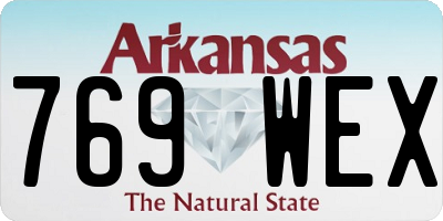 AR license plate 769WEX