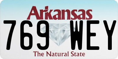 AR license plate 769WEY