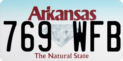 AR license plate 769WFB
