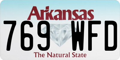 AR license plate 769WFD