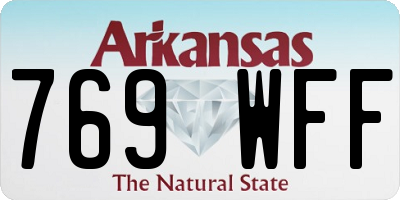 AR license plate 769WFF