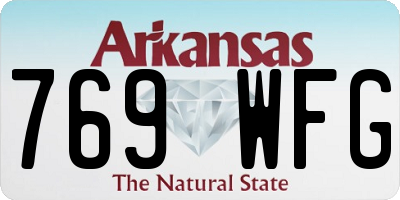 AR license plate 769WFG