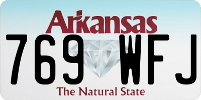 AR license plate 769WFJ