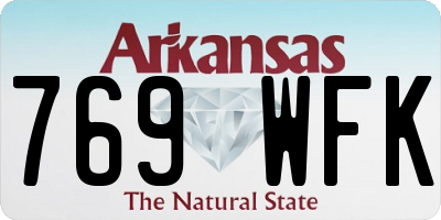 AR license plate 769WFK