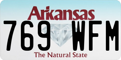 AR license plate 769WFM