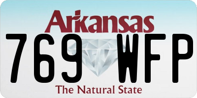 AR license plate 769WFP
