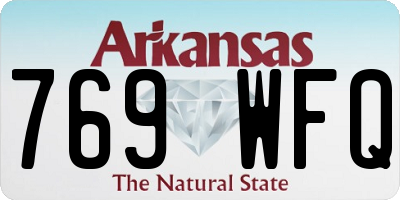 AR license plate 769WFQ