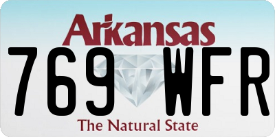 AR license plate 769WFR