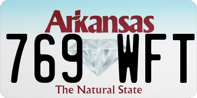 AR license plate 769WFT