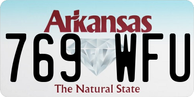 AR license plate 769WFU