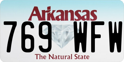 AR license plate 769WFW