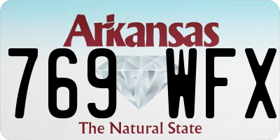 AR license plate 769WFX