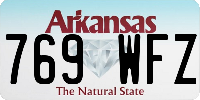 AR license plate 769WFZ