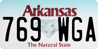 AR license plate 769WGA