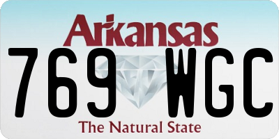 AR license plate 769WGC