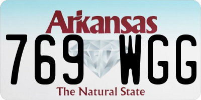 AR license plate 769WGG