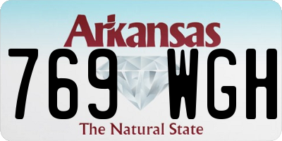 AR license plate 769WGH