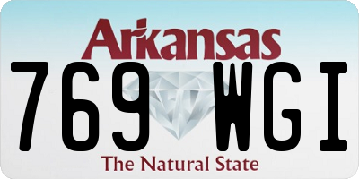 AR license plate 769WGI
