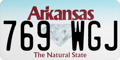 AR license plate 769WGJ