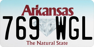 AR license plate 769WGL