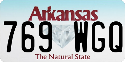 AR license plate 769WGQ