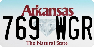 AR license plate 769WGR
