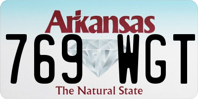 AR license plate 769WGT