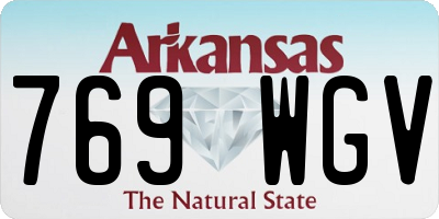 AR license plate 769WGV