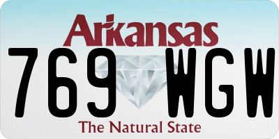 AR license plate 769WGW