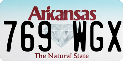 AR license plate 769WGX