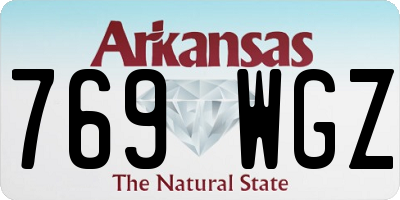 AR license plate 769WGZ